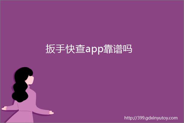 扳手快查app靠谱吗